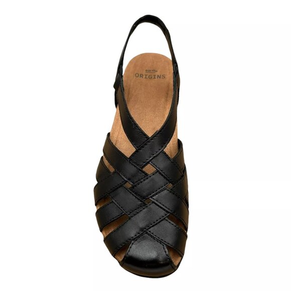 Earth Women’s Berri Closed Toe Sling Back Sandal Sz 8 Black Slip-on Arch support - Picture 6 of 13